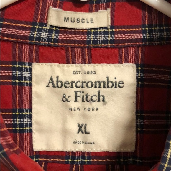 Abercrombie & Fitch Plaid Button Up Shirt Sz XL - Picture 3 of 6